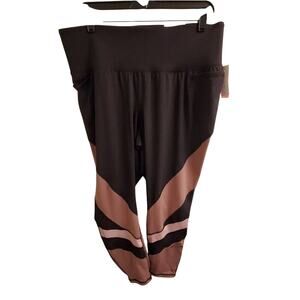 LANE Bryant floral 7/8 length high rise active athletic leggings plus size 18/20